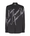 Balmain Love Letter Embroidered Shirt In Black