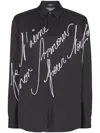Balmain Love Letter Embroidered Shirt In Black
