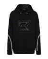 Balmain Embroidered Drawstring Hoodie In Black
