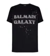 Balmain Embroidered Galaxy Logo T-shirt In Silver