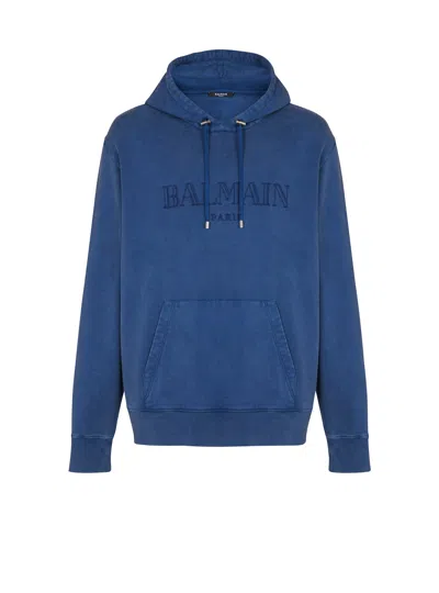 Balmain Embroidered Hoodie In Black