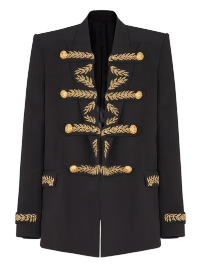 Balmain Embroidered Jacket In Black