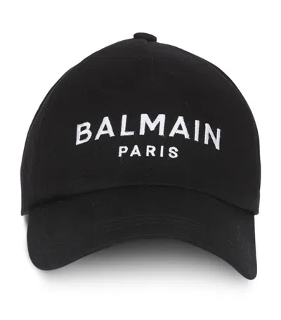 Balmain Embroidered Logo Cap In Black