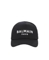 Balmain Logo Embroidered Baseball Cap In Black