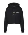 Balmain Embroidered-logo Cotton Hoodie In Black