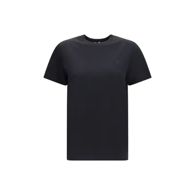 Balmain Embroidered Logo Cotton T-shirt In Black