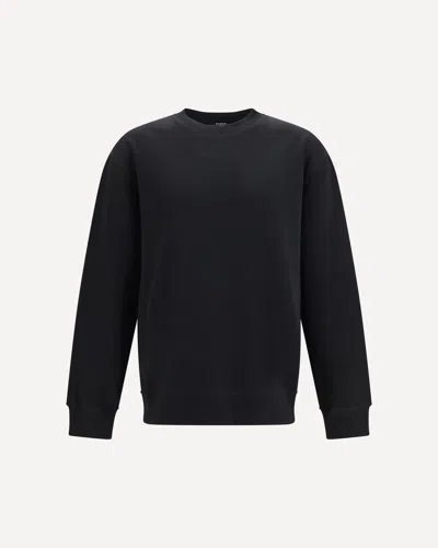 Balmain Embroidered Logo Crewneck Sweatshirt In Black
