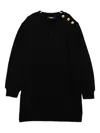 Balmain Embroidered-logo Dress In Black