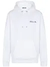 Balmain Cotton Sweatshirt With Adjustable Drawstring Hood And Iconic Embroidery In White