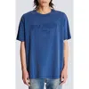 Balmain Logo Embroidered T-shirt In Sos Blue/blue