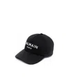 Balmain Logo Embroidered Cap In Black