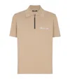 Balmain Embroidered Logo Polo Shirt In Brown