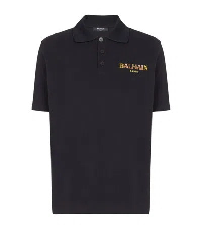 Balmain 'polo Shirt Timeless Short Sleeves' In Black