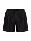 Balmain Embroidered Logo Swim Shorts In Black