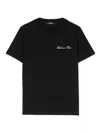 BALMAIN EMBROIDERED-LOGO T-SHIRT