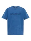 Balmain Loose Ss T-shirt Clothing In Blue
