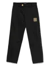 Balmain Embroidered-logo Trousers In Black
