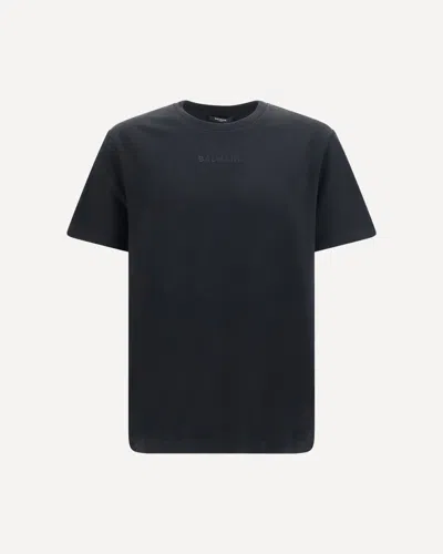 Balmain Embroidered Logo T-shirt In Black