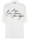Balmain Love Letter Embroidered Collared T-shirt In White