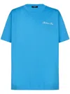 Balmain T-shirt With Logo Embroidery In Blue