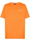 Balmain Embroidered Signature Logo T-shirt In Orange