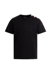 Balmain Button Embroidered T-shirt In Black