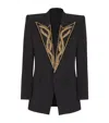 Balmain Embroidered Tuxedo Jacket In Black