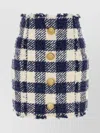 Balmain Embroidered Tweed Mini Skirt