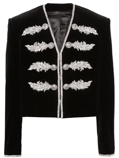 Balmain Embroidered Velvet Spencer