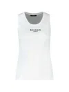 Balmain Embroidered Vest Top In White