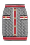 Balmain Embroidered Viscose Blend Mini Skirt