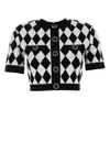 Balmain Cropped Button-embellished Jacquard-knit Top