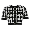 Balmain Embroidered Viscose Blend Top In Black
