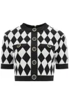Balmain Embroidered Viscose Blend Top In Black