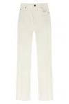 Balmain Denim Trousers Embroidery Back And Front Pockets In White