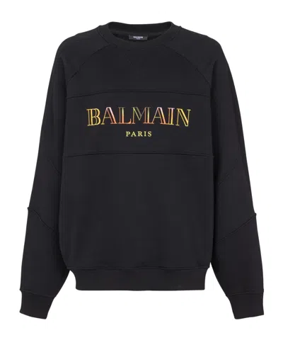 BALMAIN BALMAIN VINTAGE LOGO EMBROIDERED OVERSIZED SWEATSHIRT