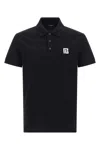 Balmain Embroidered Cotton Polo In Black