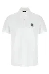 Balmain Polo Shirt Short Sleeves Ribbed Cuffs Collar In White