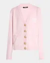 Balmain Silk-cotton Embroidered Cardigan