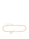 Balmain Logo-plaque Chain Belt In Metallic