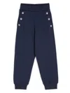 Balmain Engraved-buttons Trousers In Blue