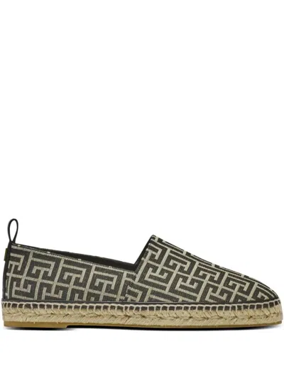 BALMAIN ESPADRILLES WITH MONOGRAM JACQUARD