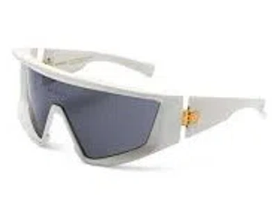 Balmain Espion Grey Shield Unisex Sunglasses Bps-157 C 138 In ["white","grey"]