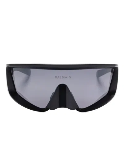 Balmain Espion Mask-shaped Sunglasses In Grey