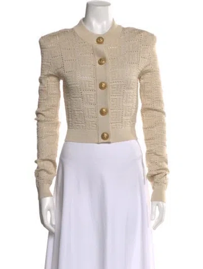 Pre-owned Balmain Evening Cardigan In Neutral