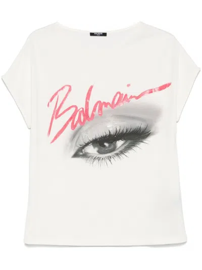 BALMAIN EYE-PRINT T-SHIRT