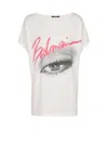 Balmain Eye Print Top In White