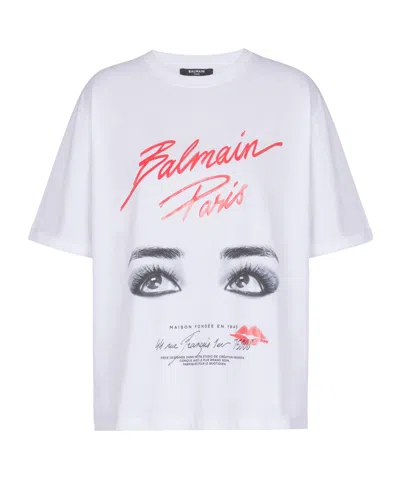 BALMAIN SHORT-SLEEVED BALMAIN BEAUTY T-SHIRT