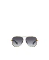 Balmain Gradient Aviator-frame Sunglasses In Gray