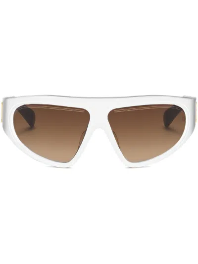 Balmain Eyewear B-escape Oversize-frame Sunglasses In White